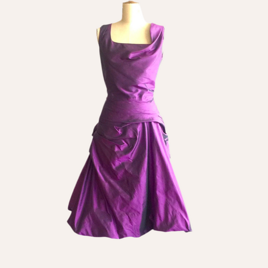 Elizabeth Style Silk Dress/ Wedding guest, Party Dress