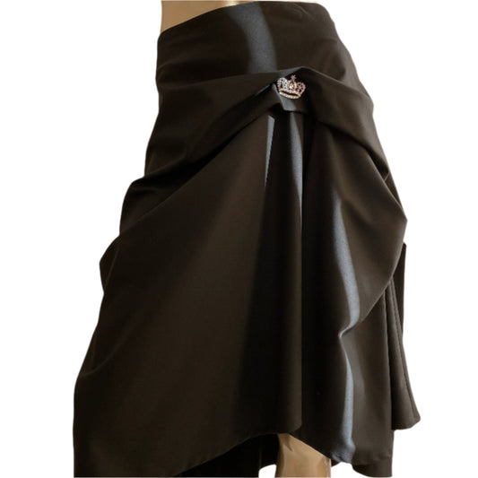 Flamenco Style Skirt. Flare style Skirt. Knee Length Skirt ,Black Skirt