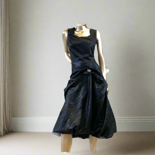 Black Puffball Cocktail Dress ,Party ,Evening Dress