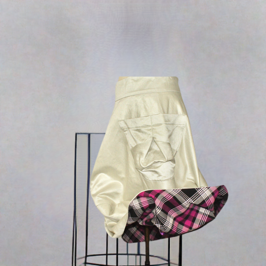 Bubble Oyster  colour  skirt. Emmanuelle Style Skirt.Skirt with oversize pockets