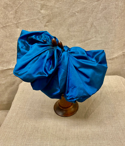 Ponytail Holder, Silk Scrunchee,Royal Blue  hair holder.