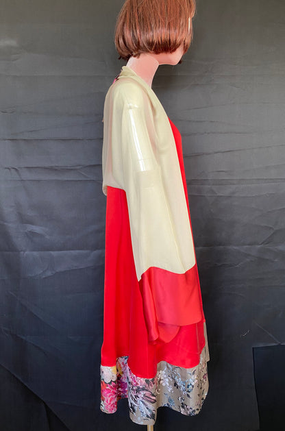 Dress cover.Sleeveless Dress cover.Silk Wrap.Silk Boléro