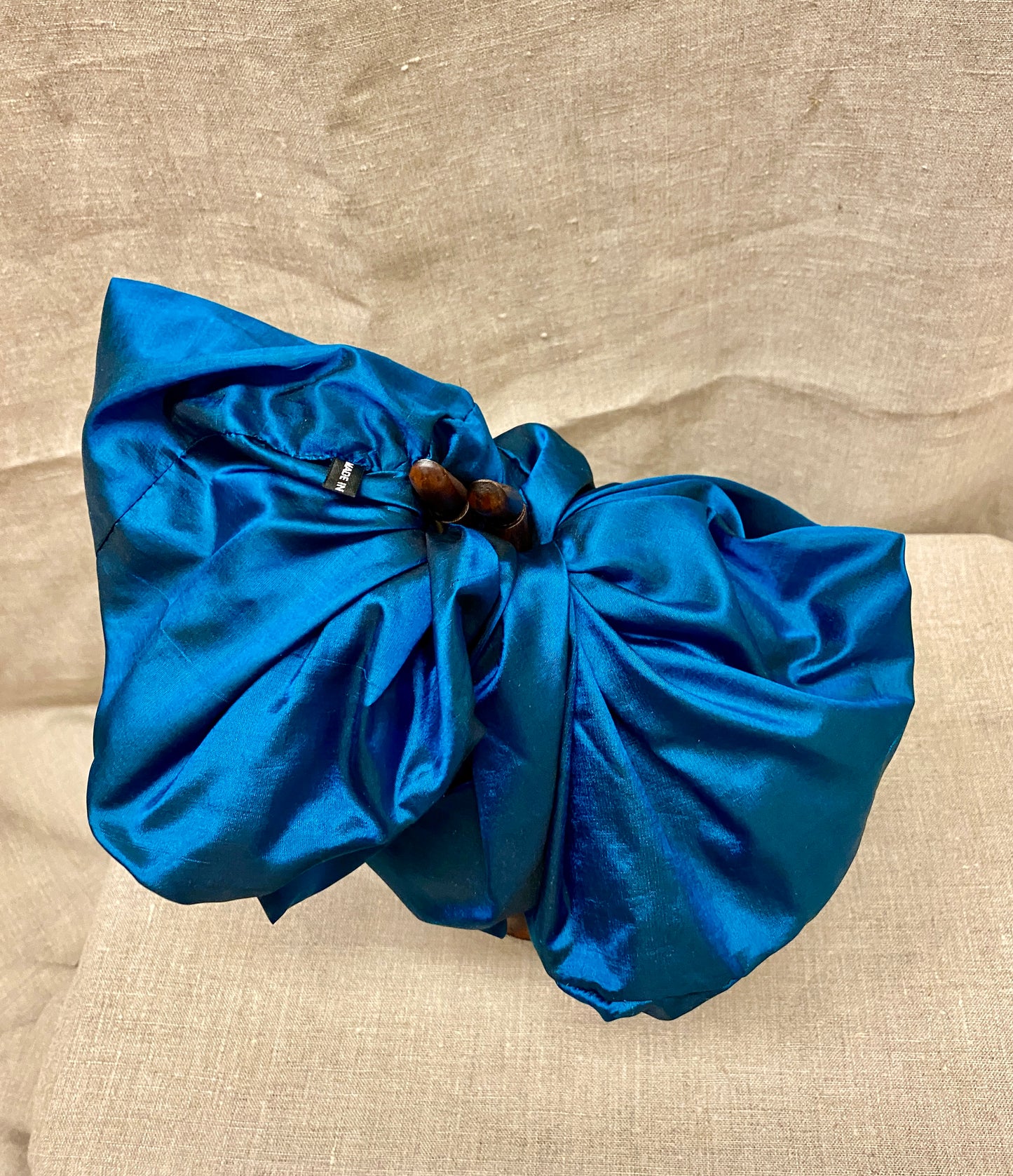 Ponytail Holder, Silk Scrunchee,Royal Blue  hair holder.