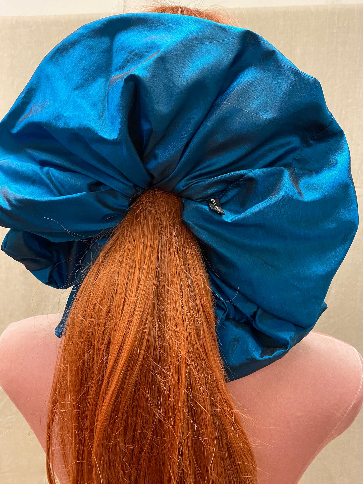 Ponytail Holder, Silk Scrunchee,Royal Blue  hair holder.