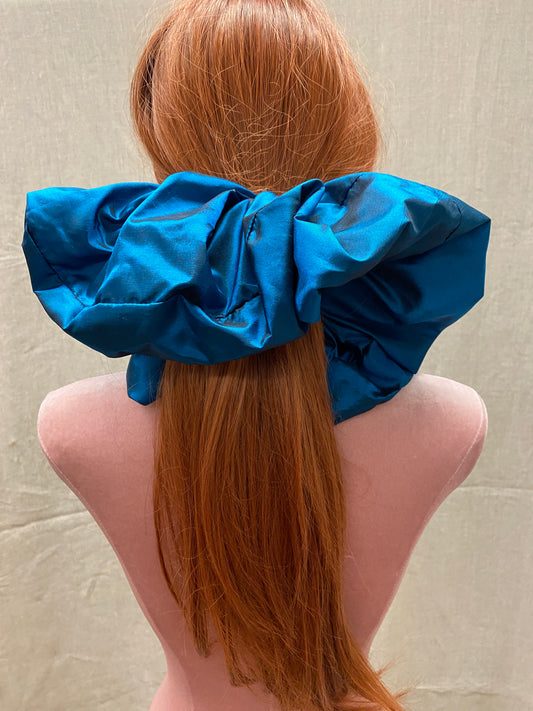 Ponytail Holder, Silk Scrunchee,Royal Blue  hair holder.