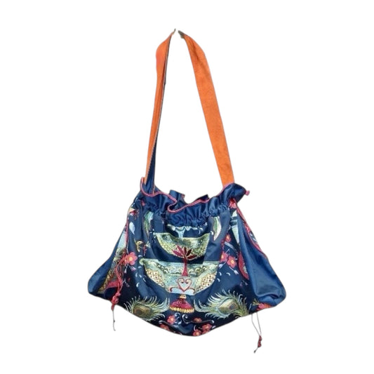 The Drawstring Charm,Holiday Bag,Designer fabric Bag