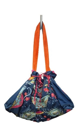 The Drawstring Charm,Holiday Bag,Designer fabric Bag