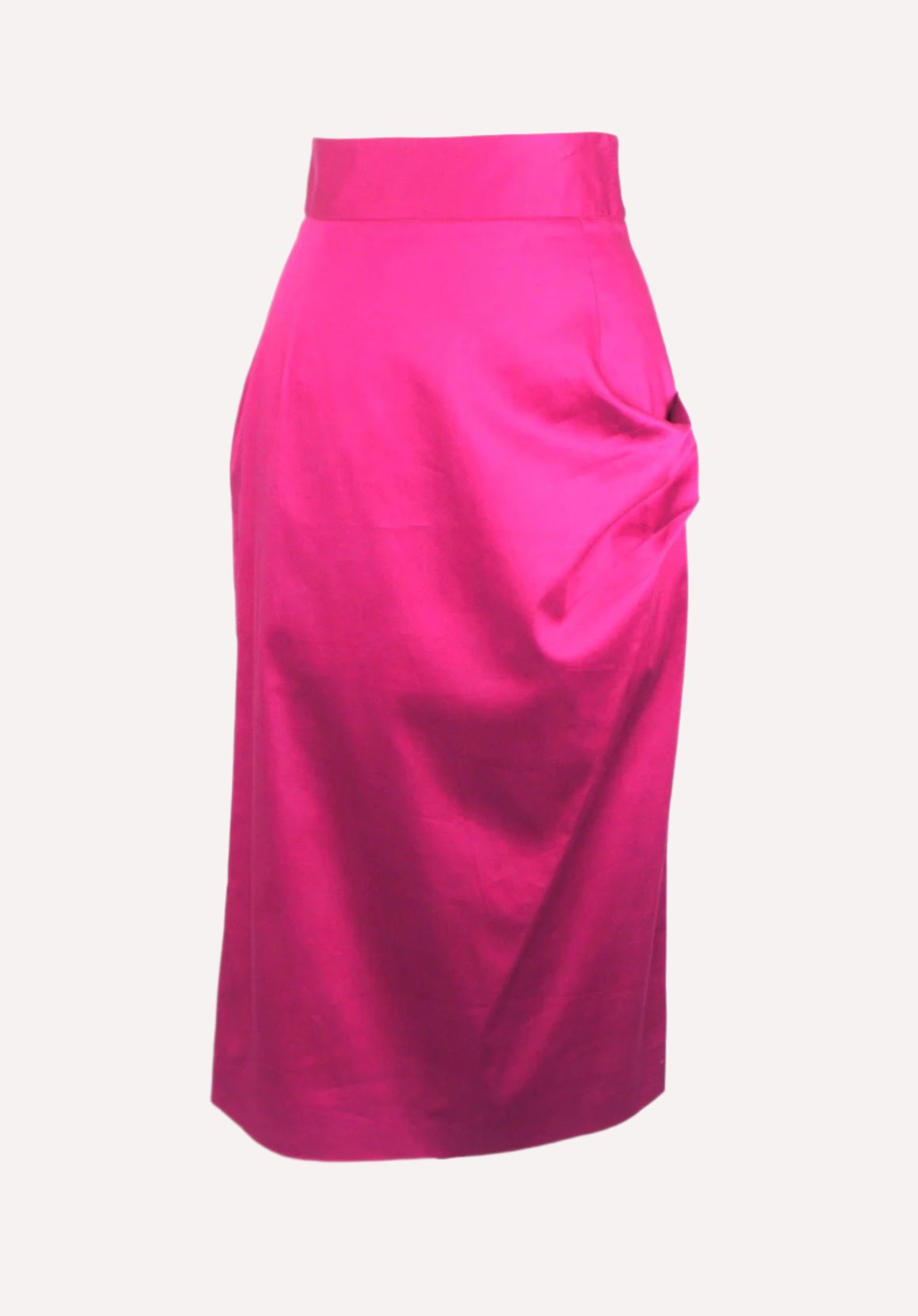 Pencil style skirt with pleats & Peplum style top in hot pink colour.