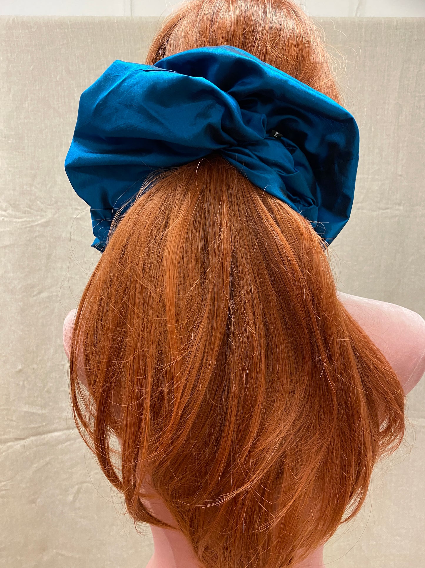 Ponytail Holder, Silk Scrunchee,Royal Blue  hair holder.