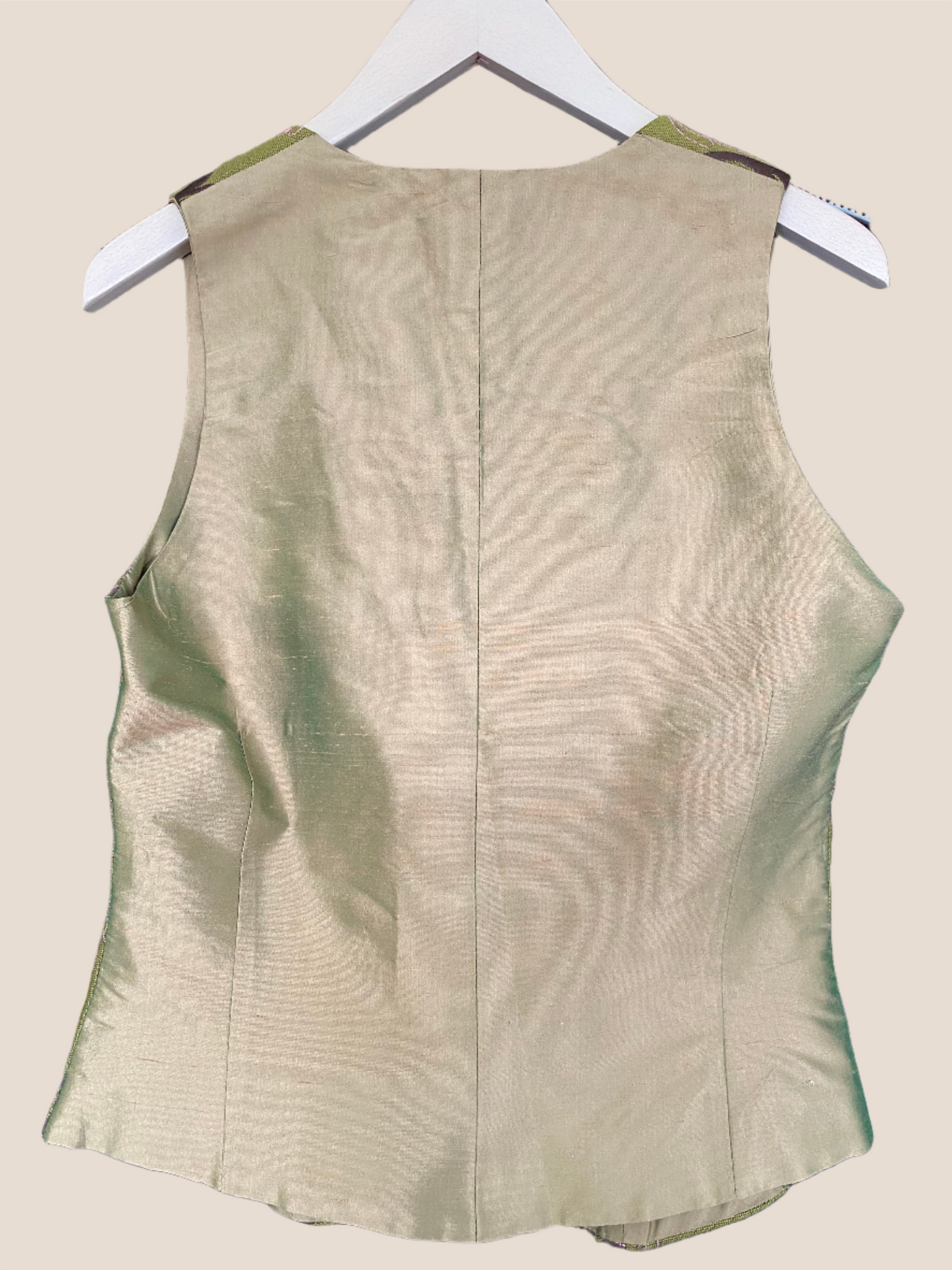 Bohemian waistcoat made in couture fabric