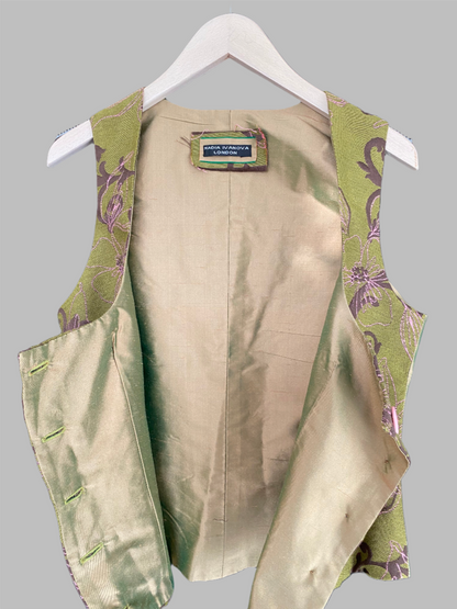 Bohemian waistcoat made in couture fabric