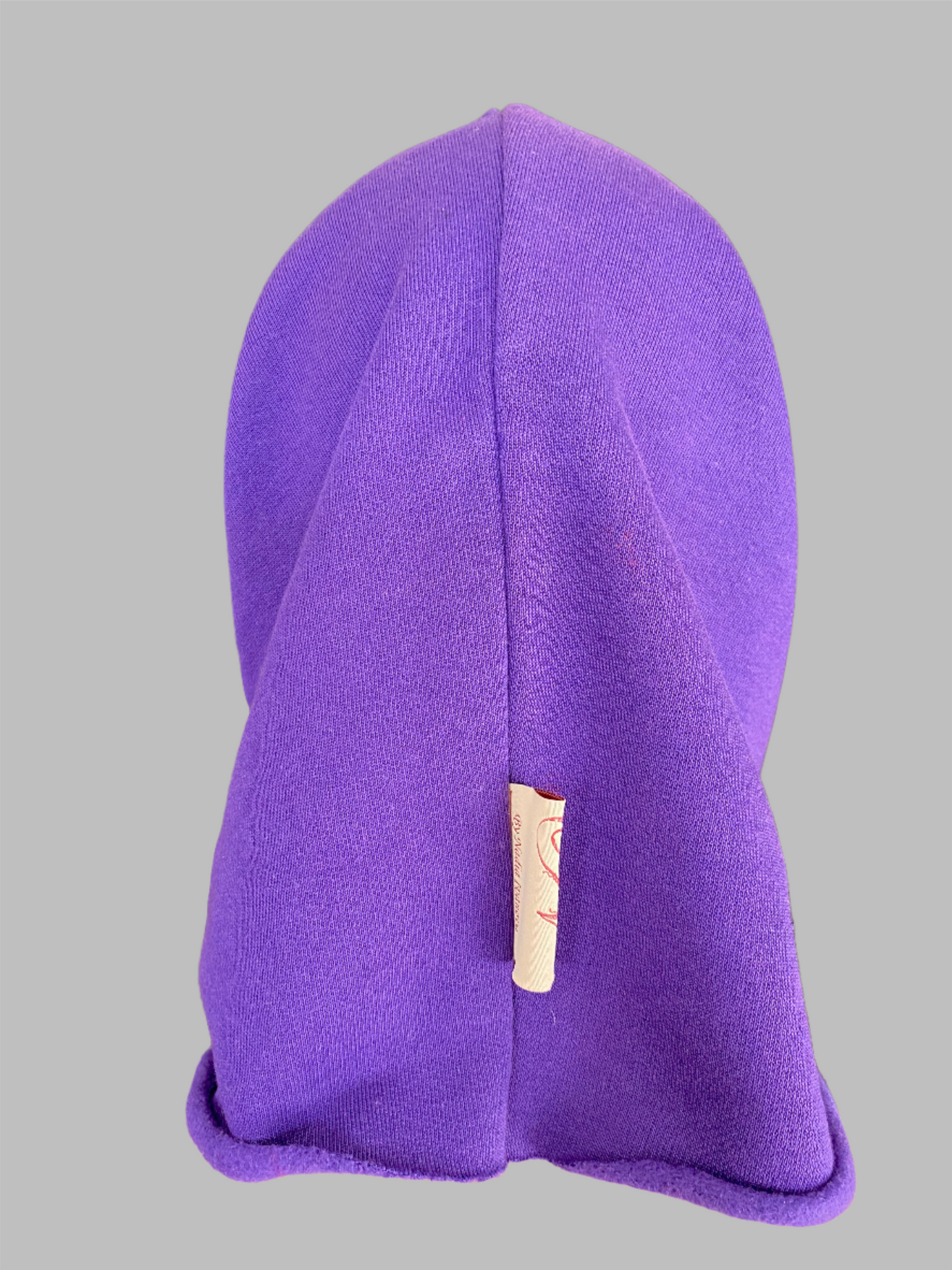 Warm hood in fleece fabric .Open hood and scarf