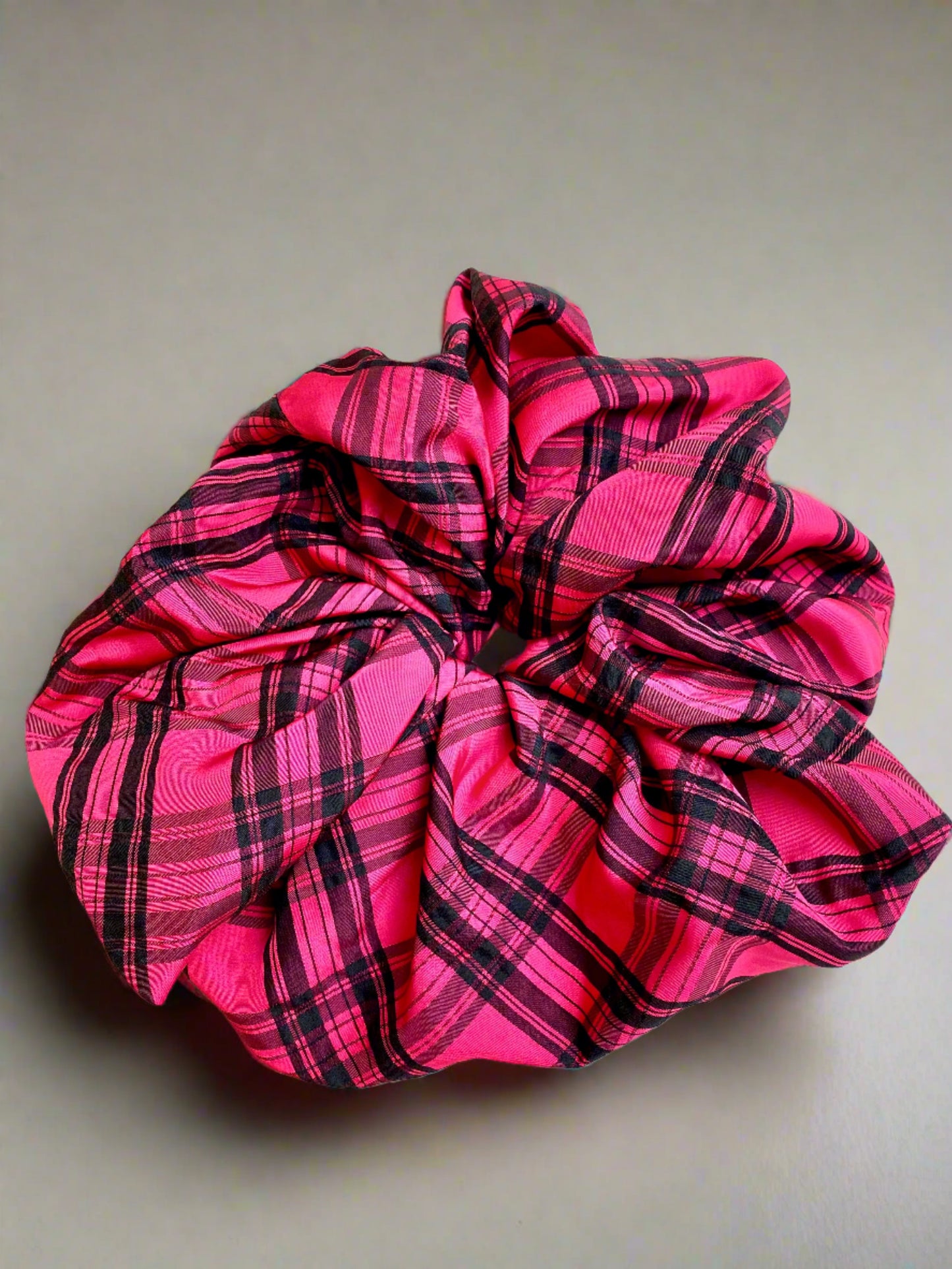 Ponytail  holder, Mix fibres taffeta scrunche