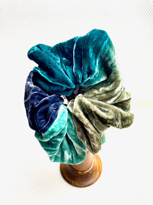 Pure Silk  Velvet Scrunchie   Hair Band for Effortless Elegance