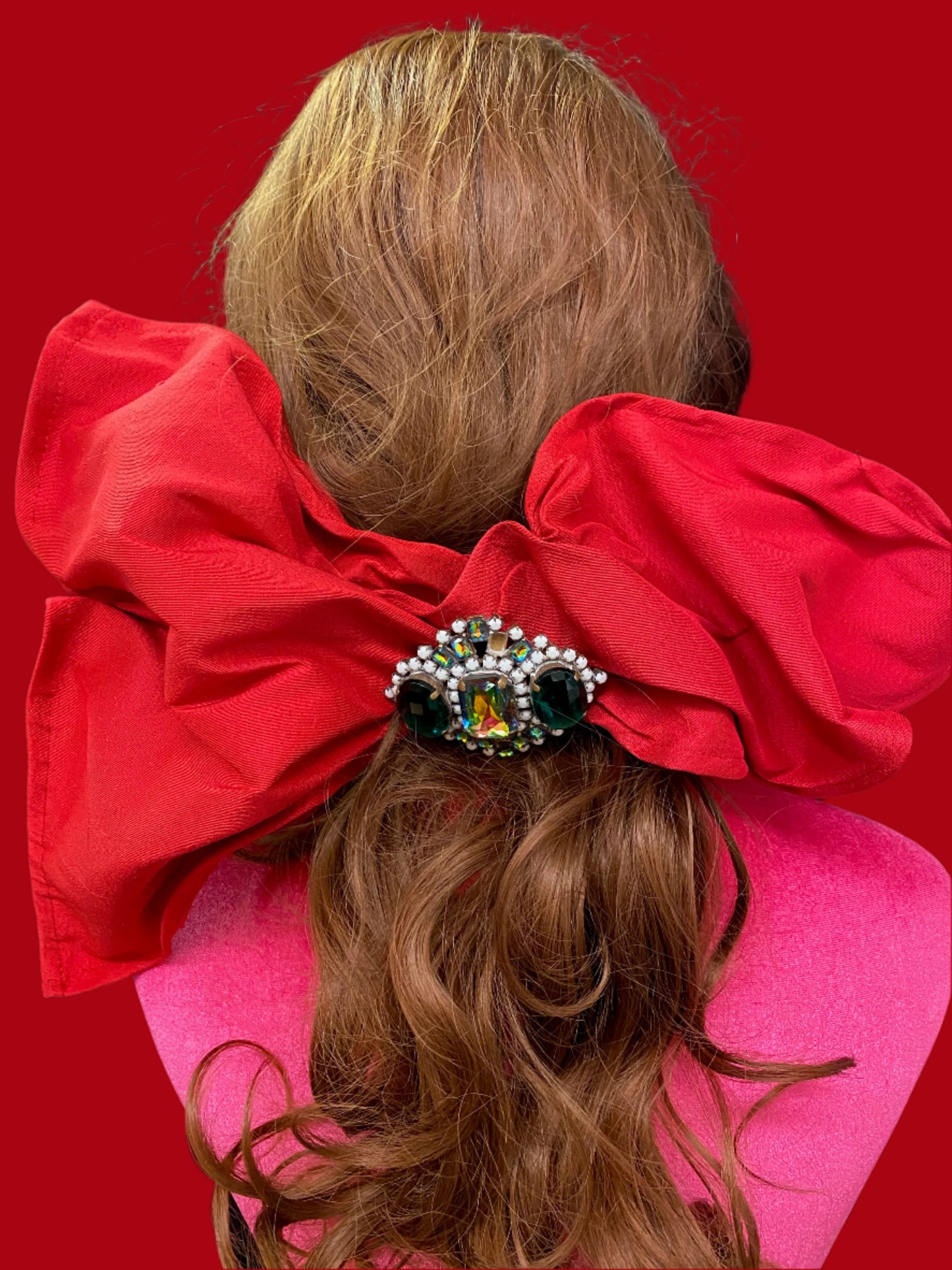 Ponytail  holder in silk taffeta