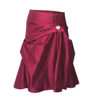 Flamenco-Flare skirt Knee Length skirt,Extravagant Silk Short skirt.Perfect party,wedding guest skirt.