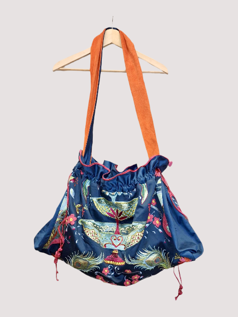 The Drawstring Charm,Holiday Bag,Designer fabric Bag