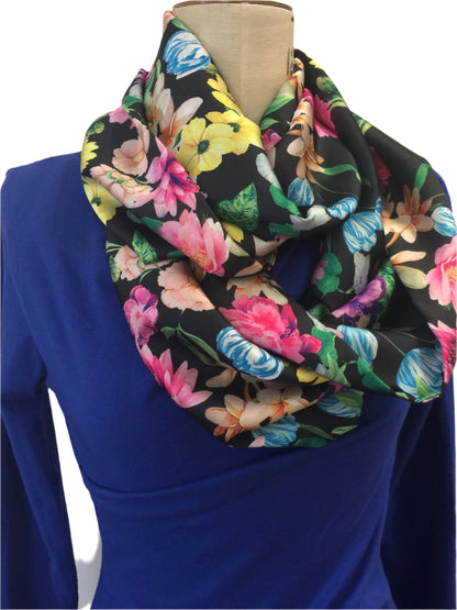 Infinity scarf,Multi Print Flawer Infinity  Scarf