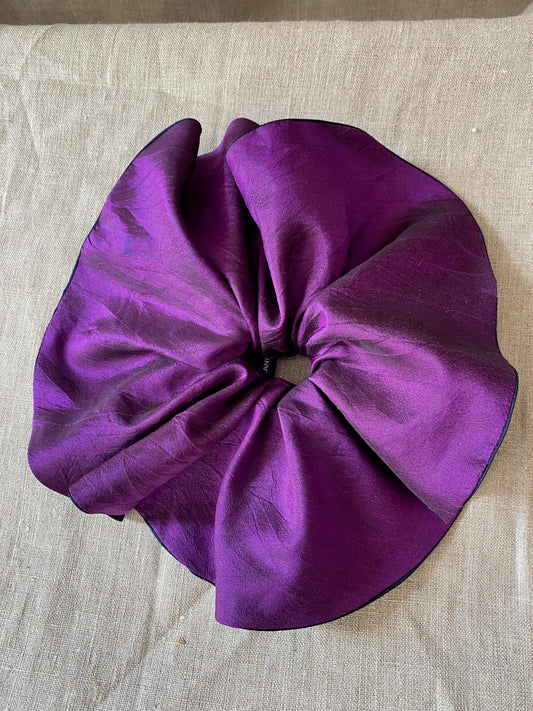 Hair Scrunch  in Beautiful  Silk Purple