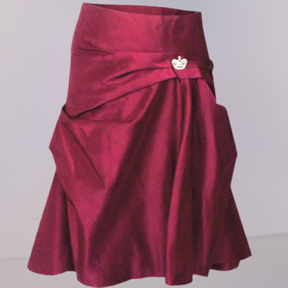 Flamenco-Flare skirt Knee Length skirt,Extravagant Silk Short skirt.Perfect party,wedding guest skirt.