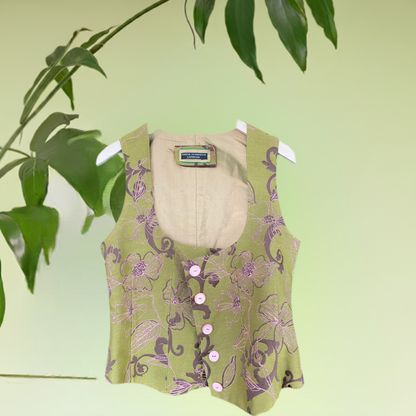 Bohemian waistcoat made in couture fabric