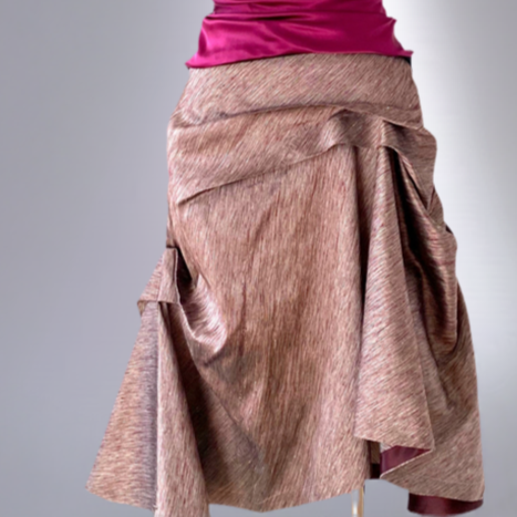 Flamenco  Silk  SKirt,Flare evening ,Wedding  Skirt