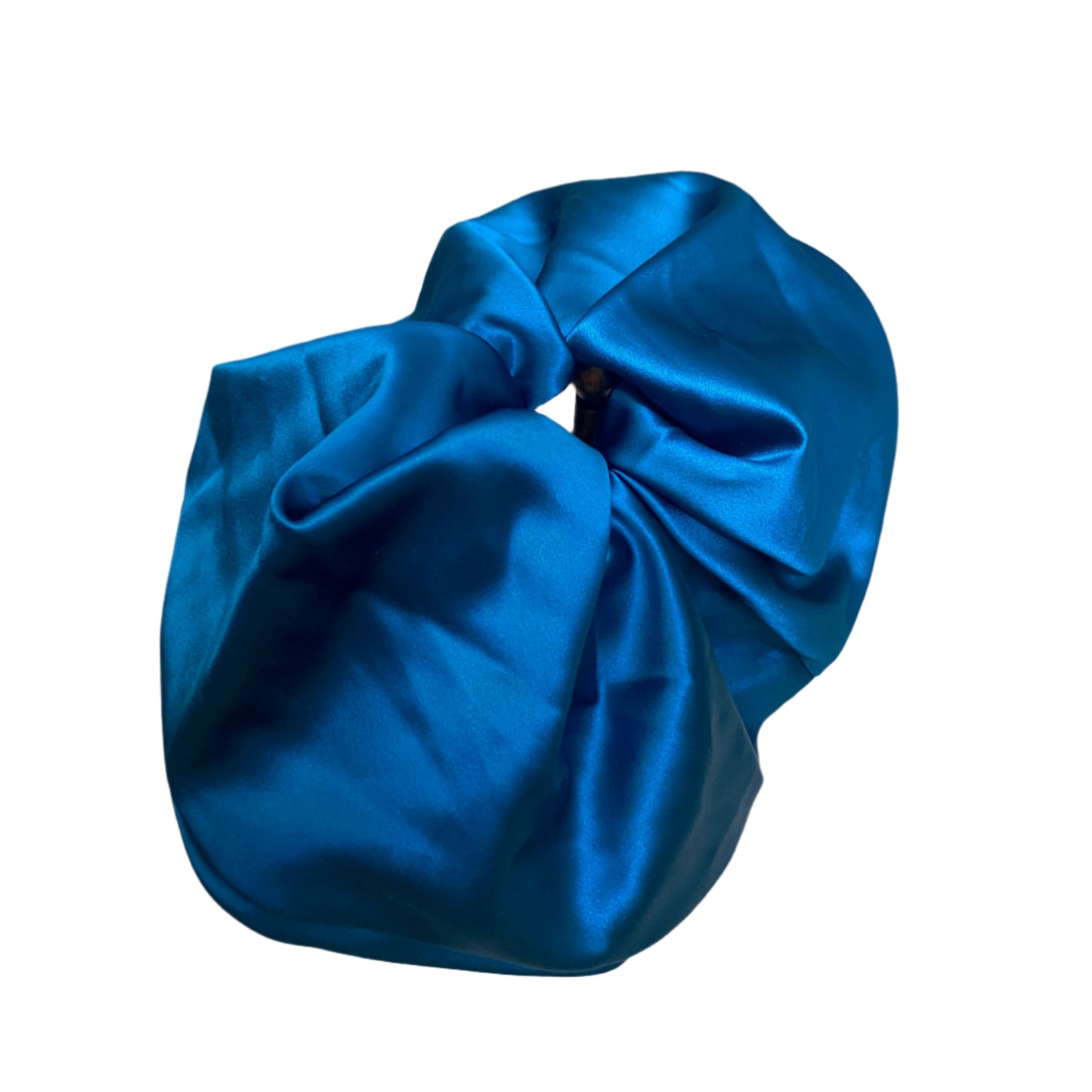 Silk Satin Hair  scrunchie,Royal Blue Silk accessories, ponytail holder