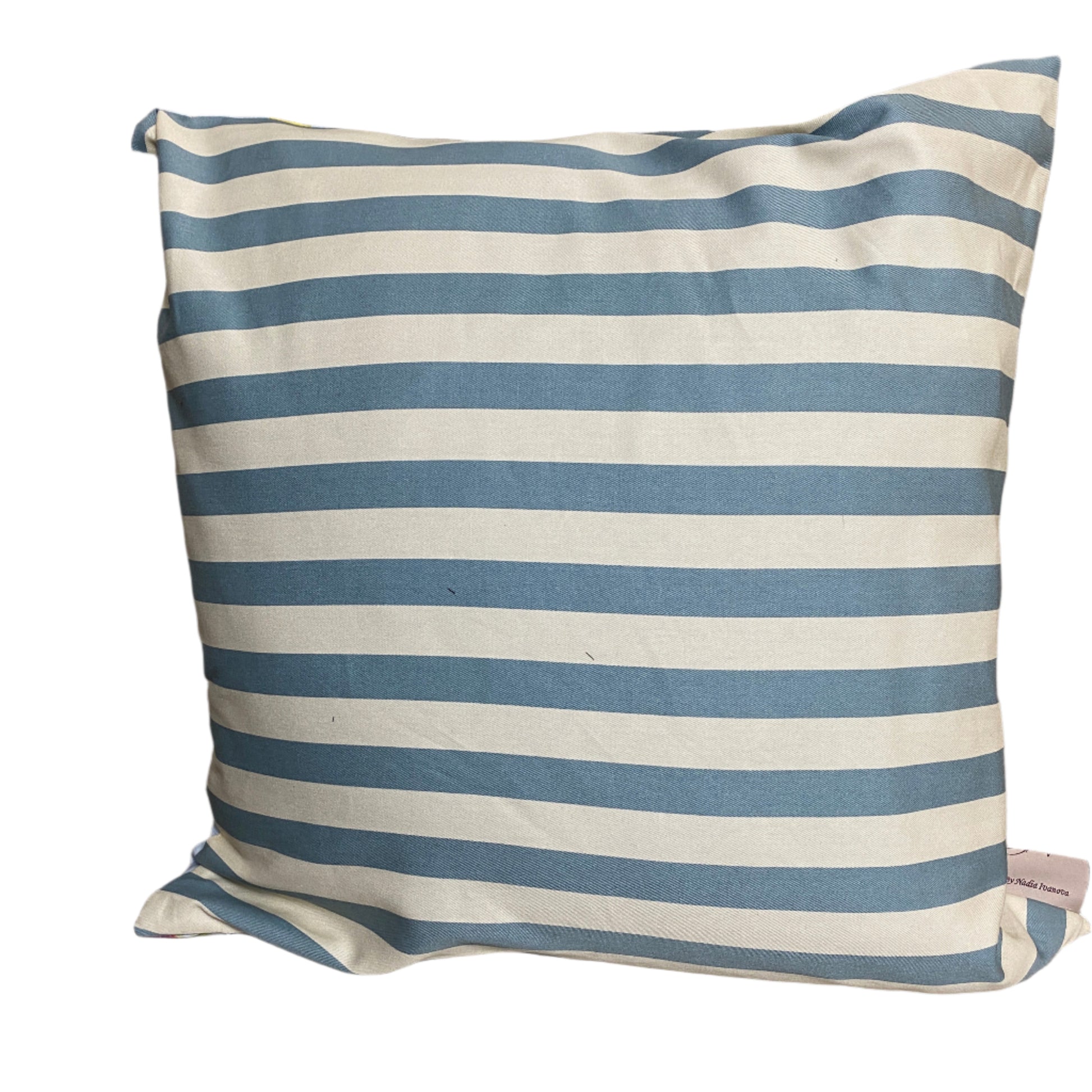 Linen / cotton  cushion cover Made from Nina Campbell fabric Handcrafted for a sophisticated home decor touch 