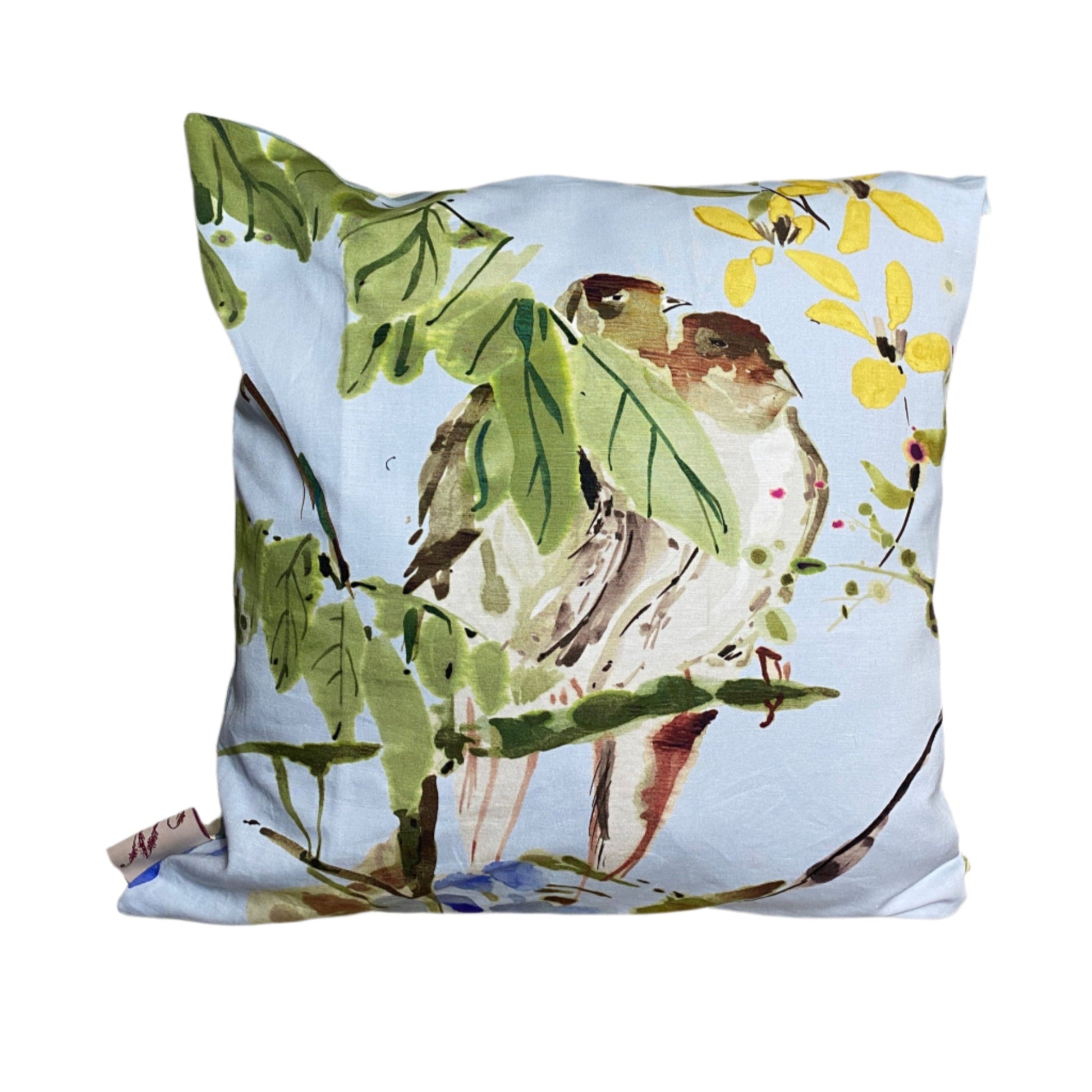 Linen / cotton  cushion cover Made from Nina Campbell fabric Handcrafted for a sophisticated home decor touch 