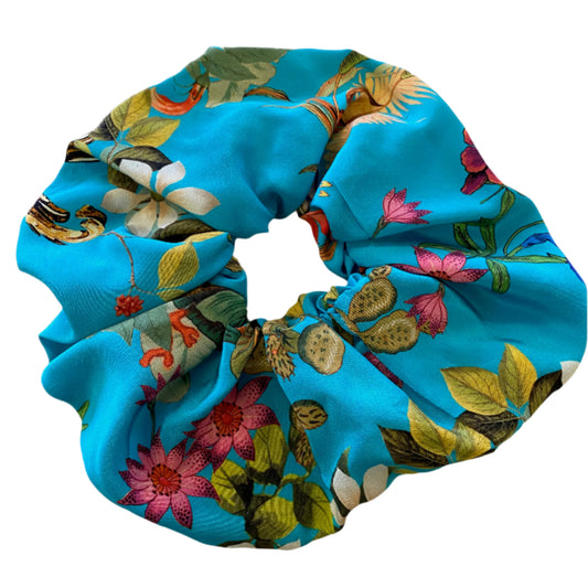 Multi colour hair Silk Scrunchie 