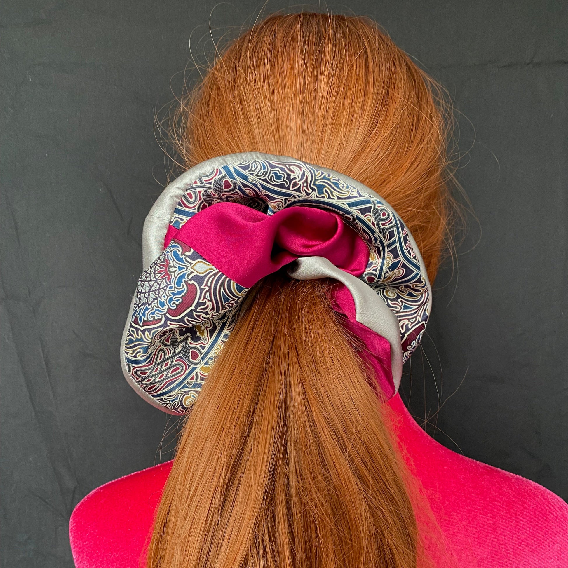 Multicoloured Silk Satin Hair Scrunchie