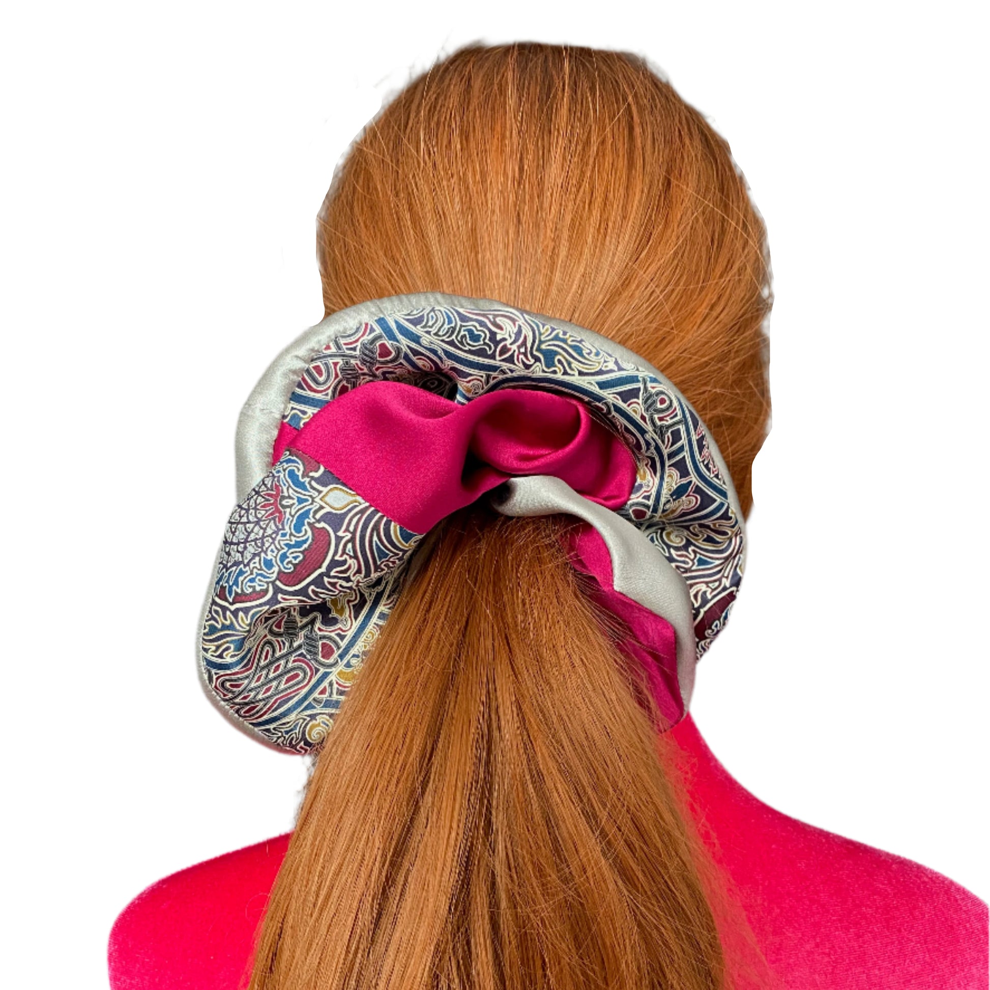 Multicoloured Silk Satin Hair Scrunchie