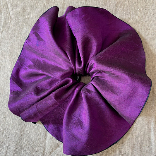 Hair Accessories,Ponytail Holder,Purple Silk Scrunchie 