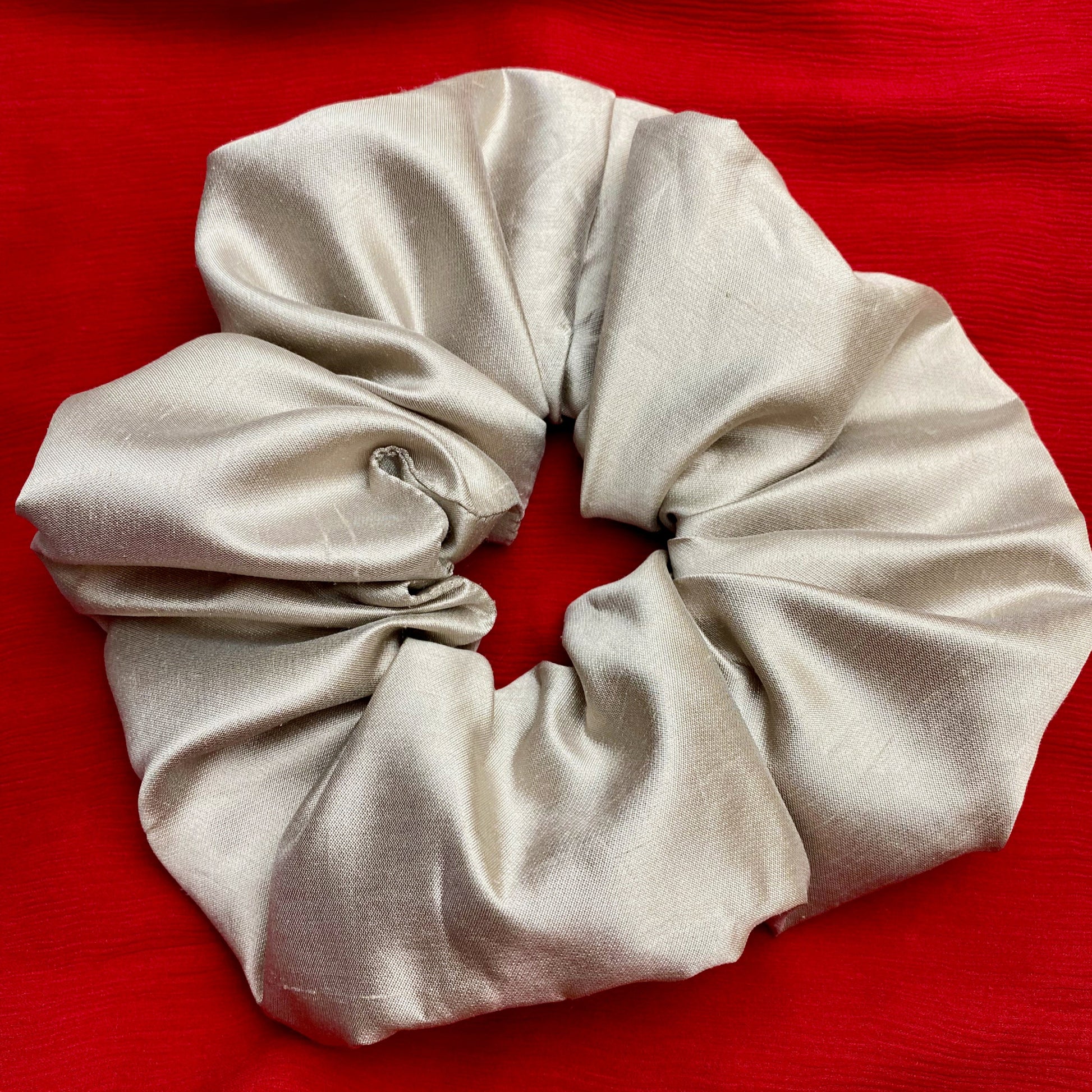  Oyster  colour Hair scrunchie, ponytail holder 