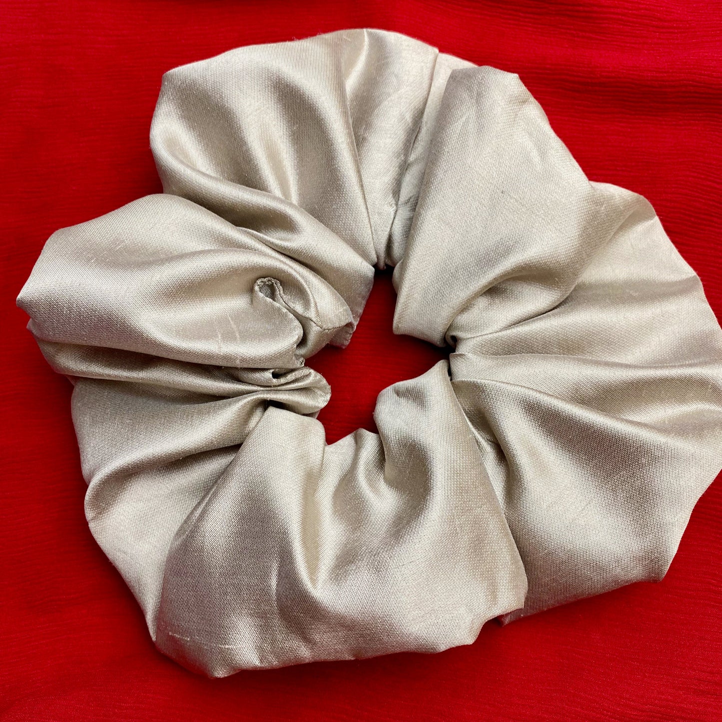  Oyster  colour Hair scrunchie, ponytail holder 