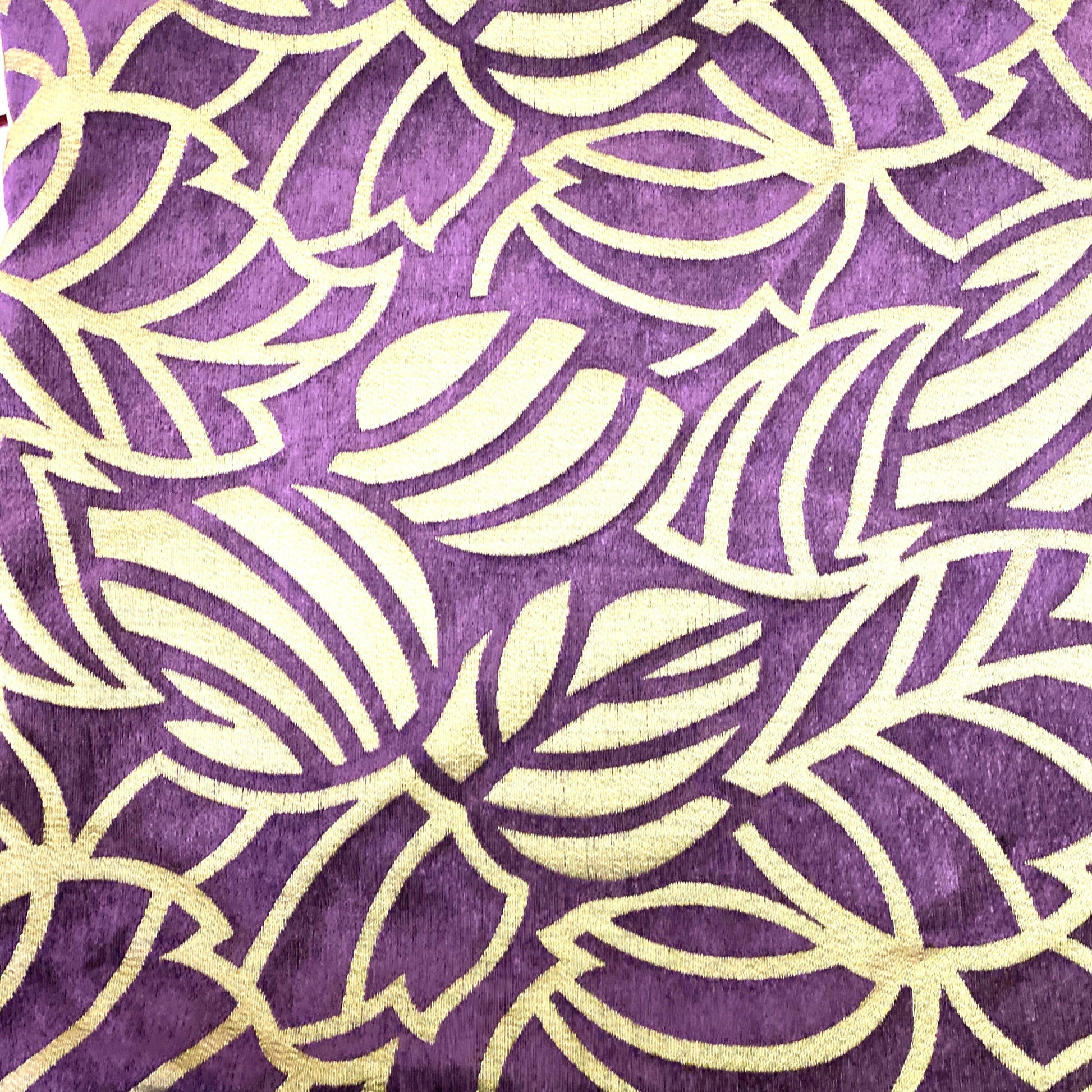 Mix fibres purple colour cushion cover with silk piping and invisible zip closure 