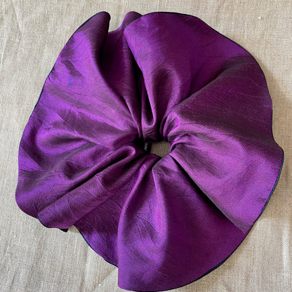 Hair Accessories,Ponytail Holder,Purple Silk Scrunchie 