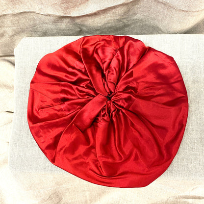 Red  Silk Hair Scrunchie s.Giant Luxury Silk Hair Accessories 